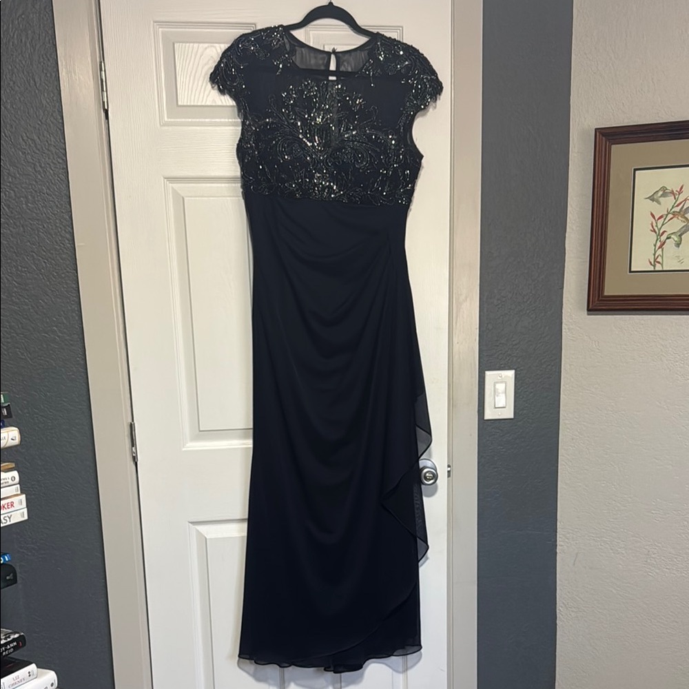 Black Embellished Tiered Maxi Dress